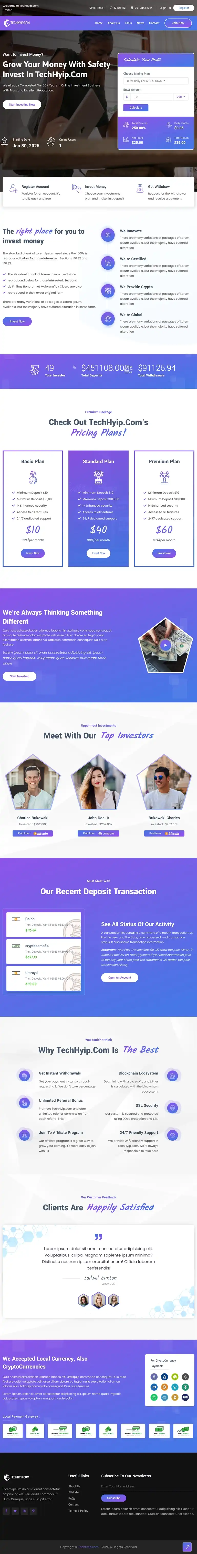 Investment Hyip Template ID - HYIP790 demo Page 1