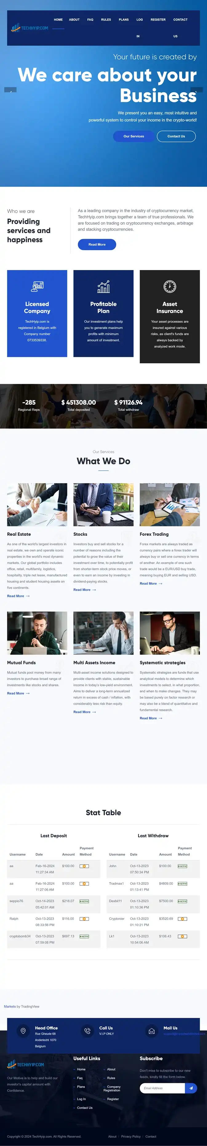 Investment Hyip Template ID - HYIP801 demo Page 1