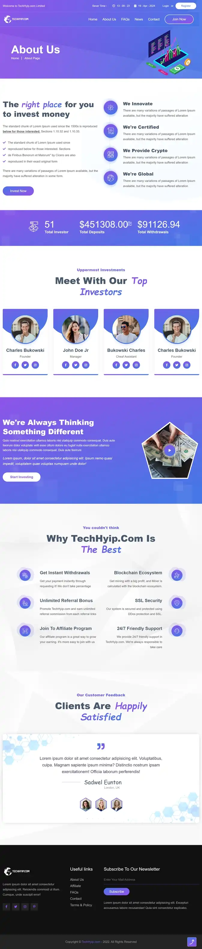 Investment Hyip Template ID - HYIP803 demo Page 2
