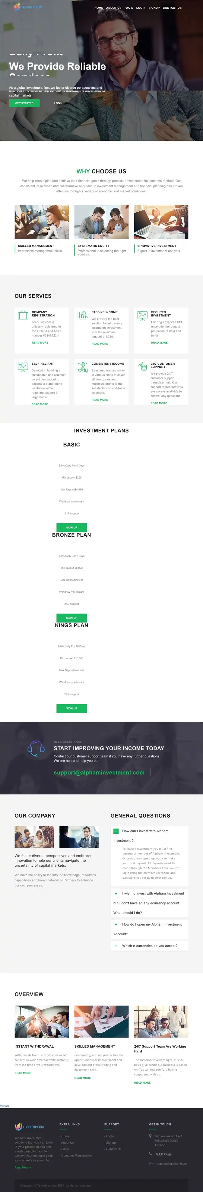Investment Hyip Template ID - HYIP805 demo Page 1