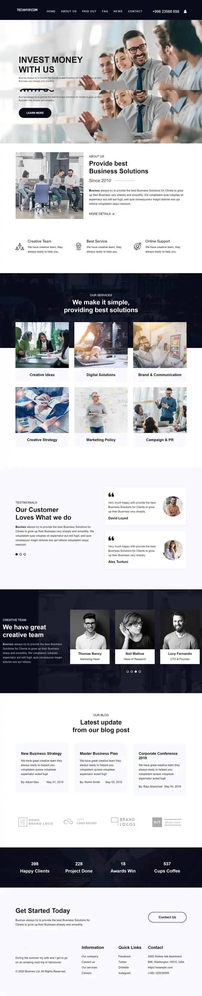 Investment Hyip Template ID - HYIP806 Preview