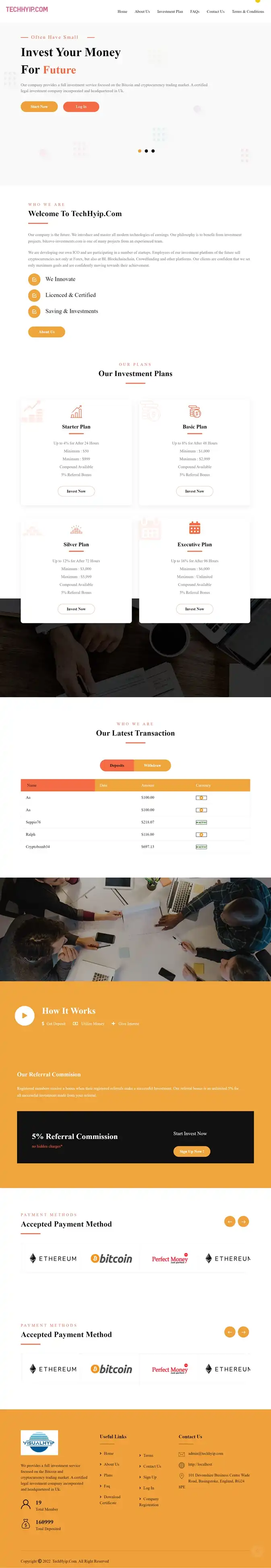 Investment Hyip Template ID - HYIP807 demo Page 1