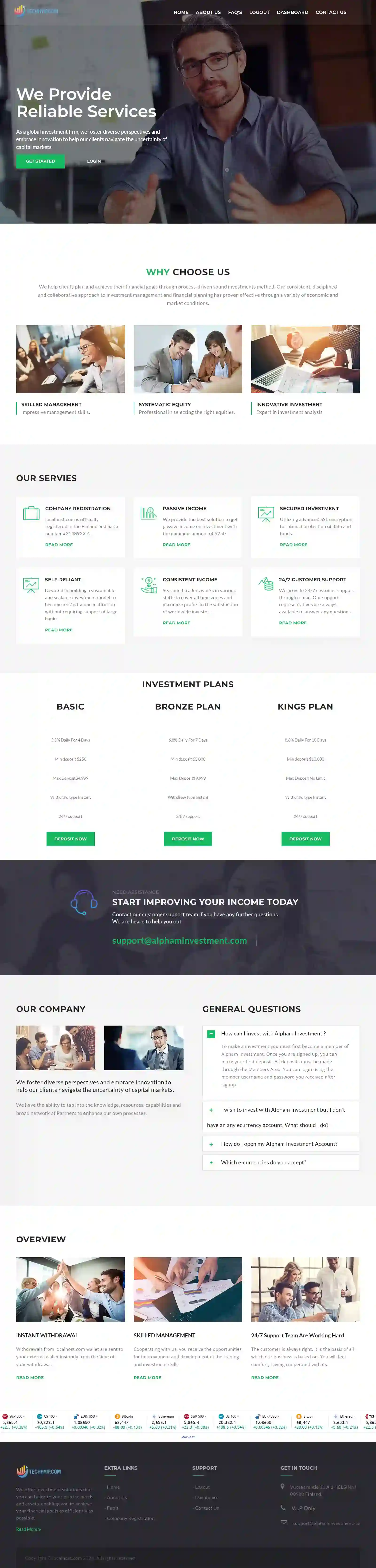 Investment Hyip Template ID - HYIP820 demo Page 1
