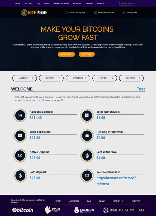 Investment Hyip Template ID - ZHRT10 demo Page 2