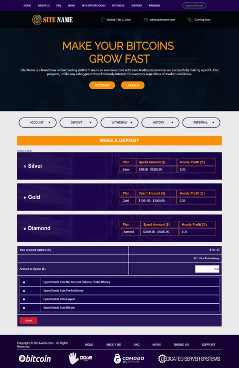 Investment Hyip Template ID - ZHRT10 demo Page 3