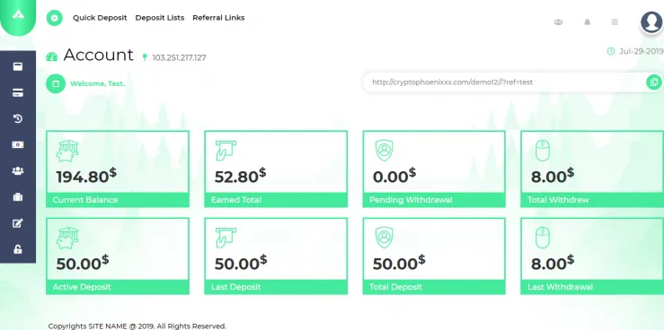 Investment Hyip Template ID - ZHRT100 demo Page 2