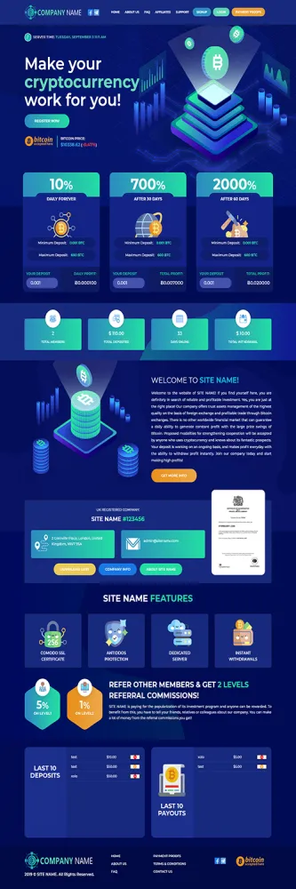 Investment Hyip Template ID - ZHRT101 demo Page 1