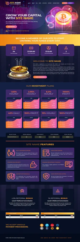 Investment Hyip Template ID - ZHRT102 demo Page 1