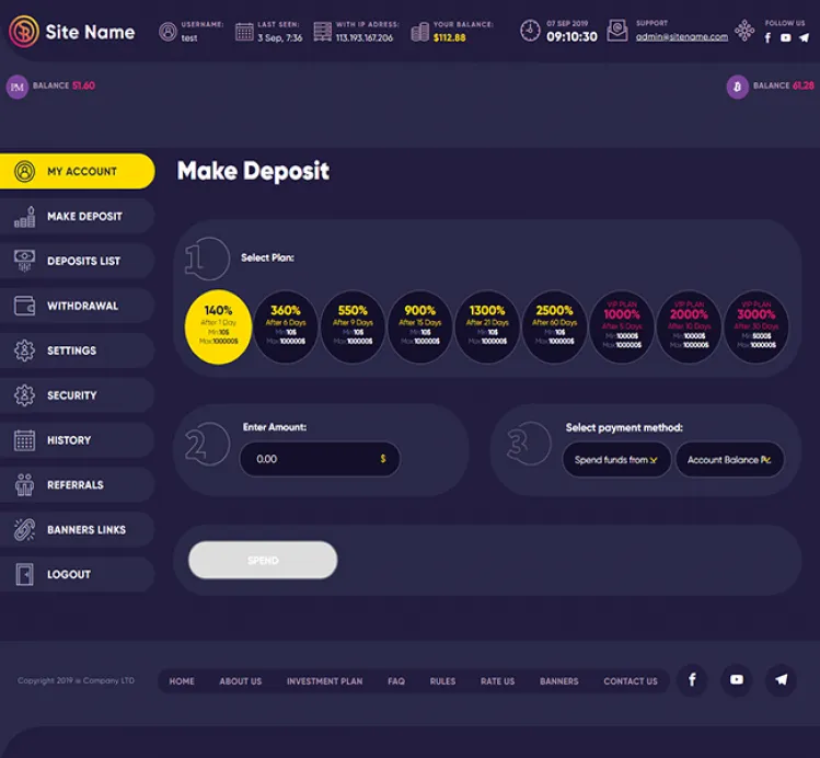 Investment Hyip Template ID - ZHRT104 demo Page 3
