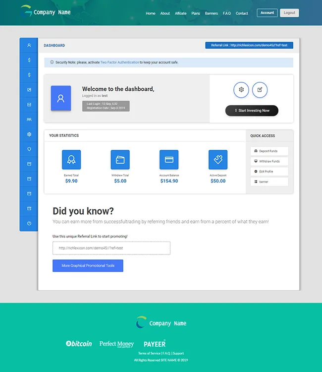Investment Hyip Template ID - ZHRT107 demo Page 2
