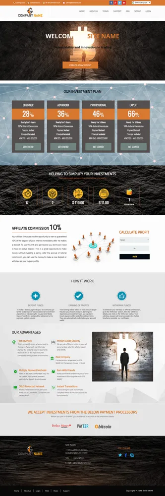 Investment Hyip Template ID - ZHRT109 demo Page 1