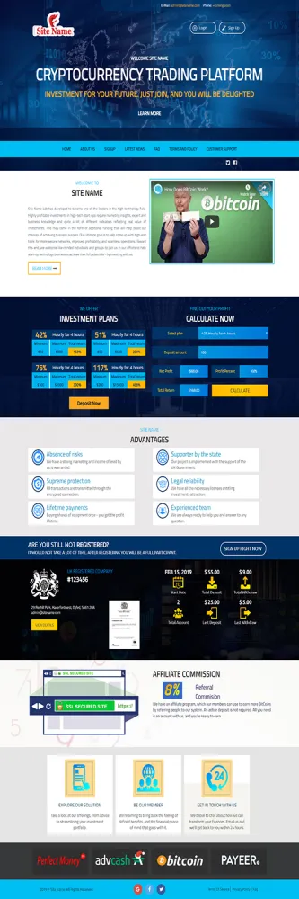 Investment Hyip Template ID - ZHRT11 demo Page 1