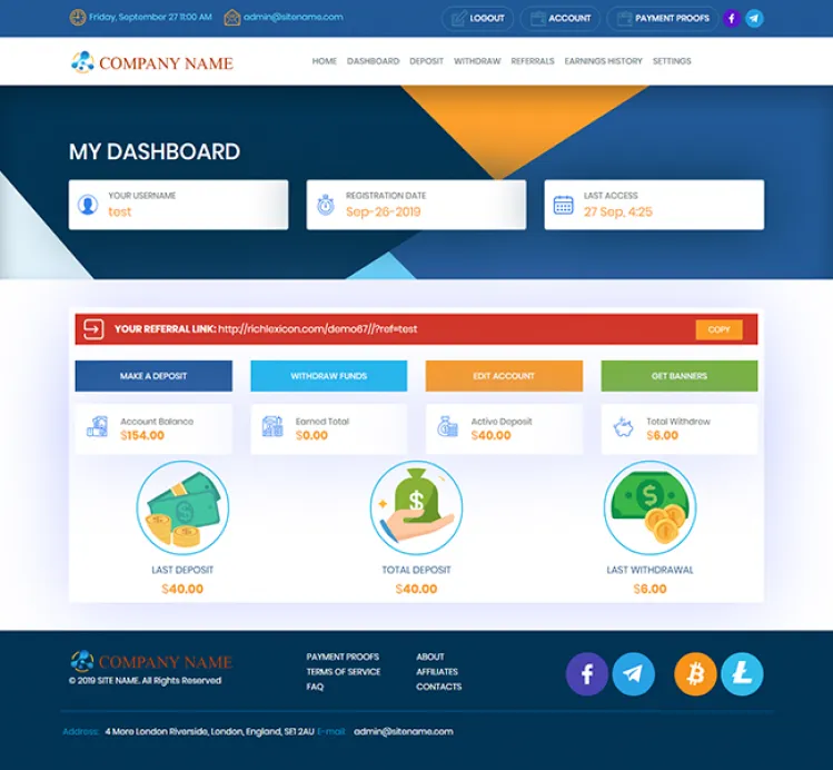 Investment Hyip Template ID - ZHRT112 demo Page 2