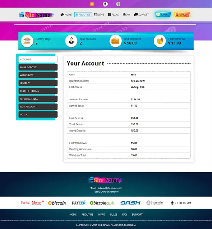 Investment Hyip Template ID - ZHRT113 demo Page 2
