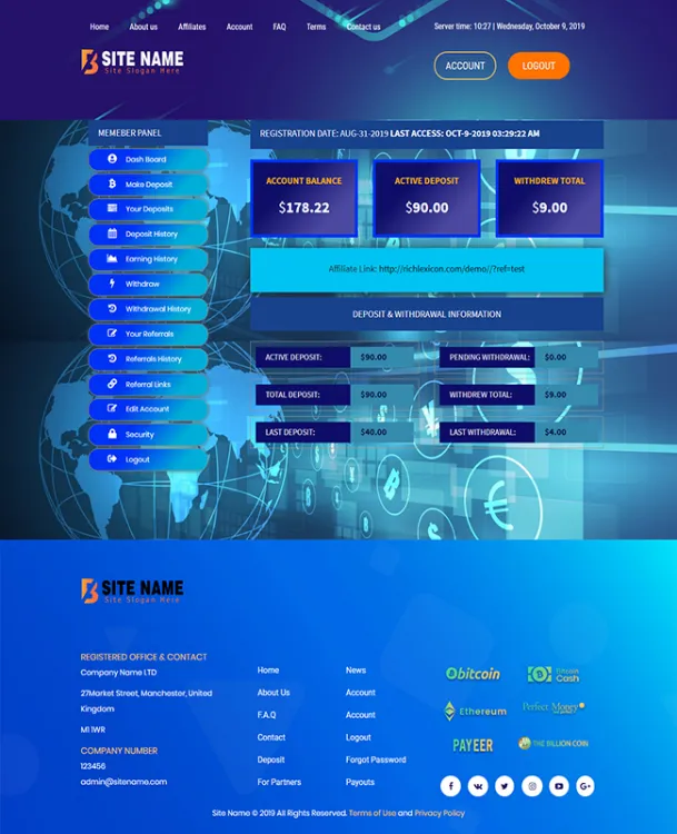 Investment Hyip Template ID - ZHRT118 demo Page 2