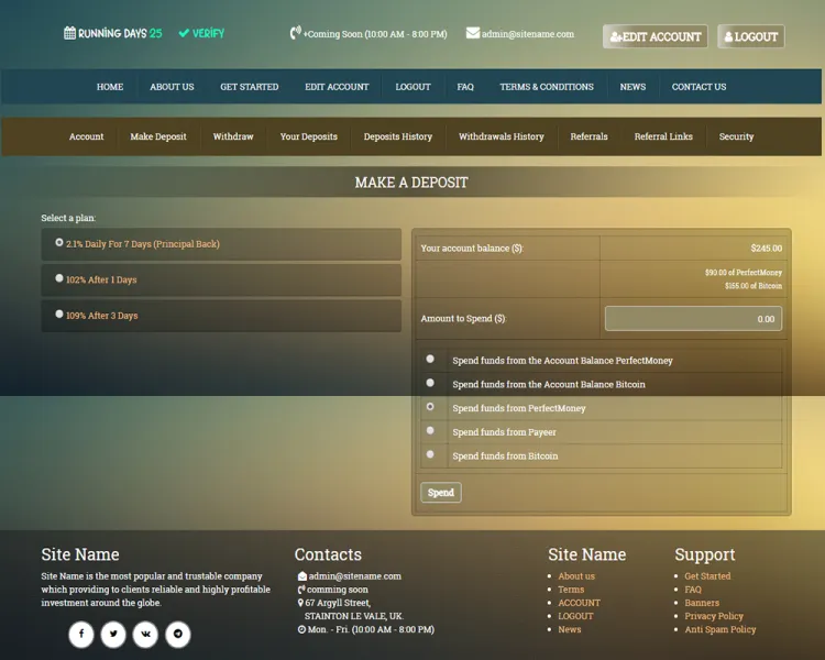 Investment Hyip Template ID - ZHRT12 demo Page 3
