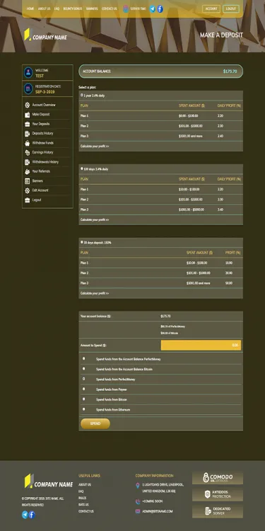 Investment Hyip Template ID - ZHRT120 demo Page 3