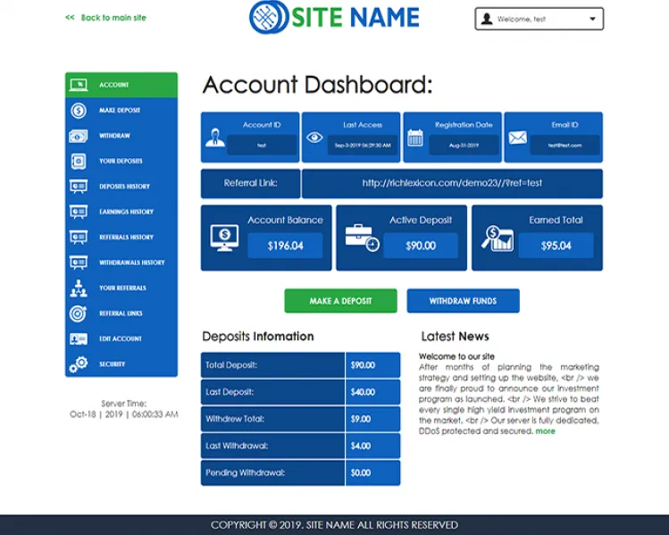Investment Hyip Template ID - ZHRT123 demo Page 2