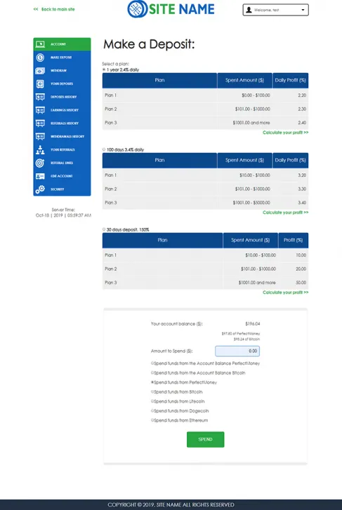 Investment Hyip Template ID - ZHRT123 demo Page 3