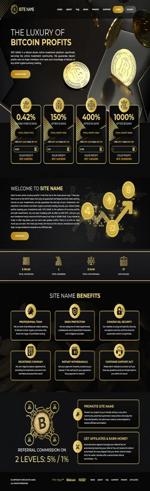 Investment Hyip Template ID - ZHRT124 demo Page 1