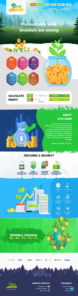 Investment Hyip Template ID - ZHRT127 demo Page 1