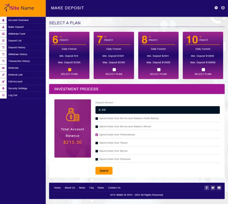 Investment Hyip Template ID - ZHRT130 demo Page 3