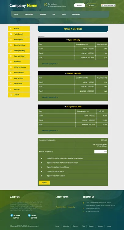 Investment Hyip Template ID - ZHRT134 demo Page 3