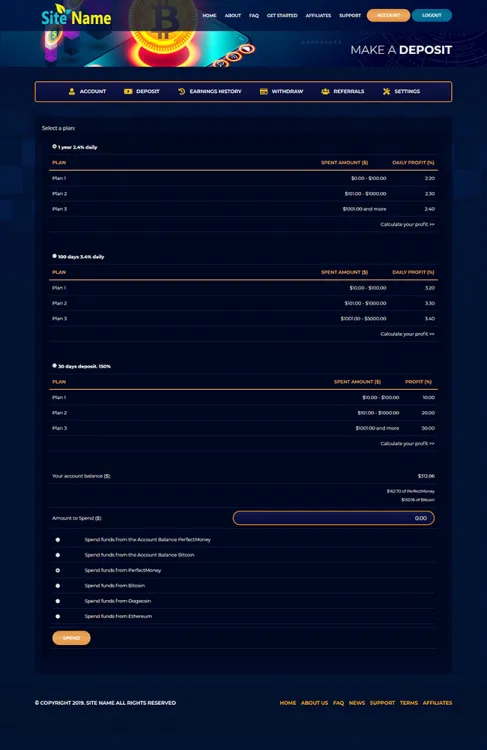 Investment Hyip Template ID - ZHRT135 demo Page 3