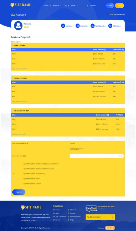 Investment Hyip Template ID - ZHRT138 demo Page 3