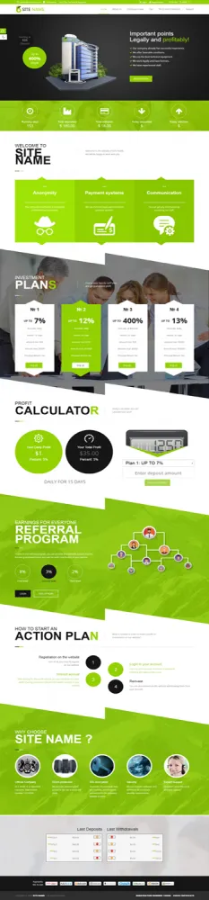 Investment Hyip Template ID - ZHRT150 Preview