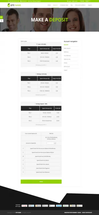 Investment Hyip Template ID - ZHRT150 demo Page 3