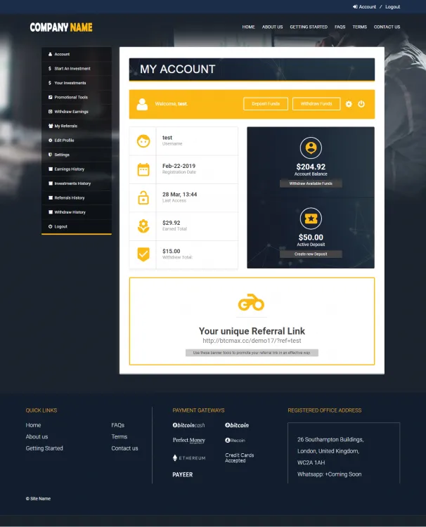 Investment Hyip Template ID - ZHRT16 demo Page 2