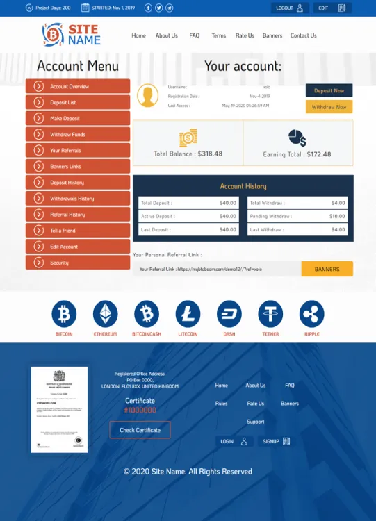 Investment Hyip Template ID - ZHRT162 demo Page 2