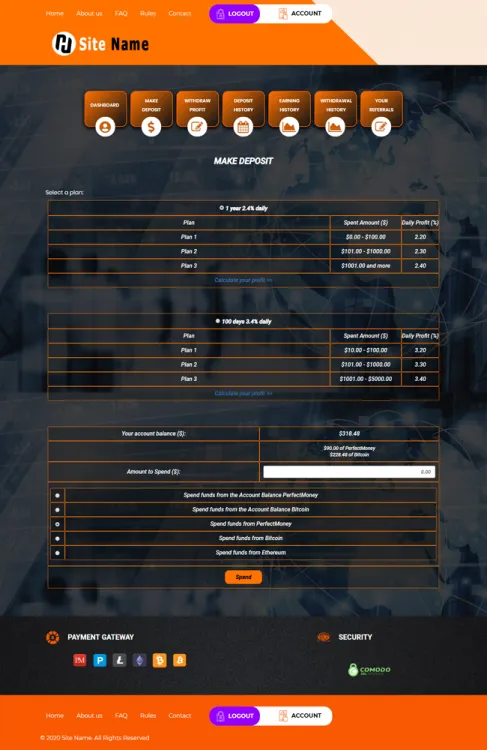 Investment Hyip Template ID - ZHRT163 demo Page 3