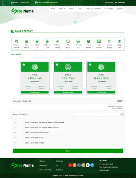 Investment Hyip Template ID - ZHRT164 demo Page 3