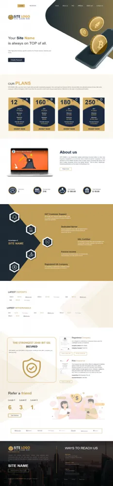 Investment Hyip Template ID - ZHRT166 demo Page 1