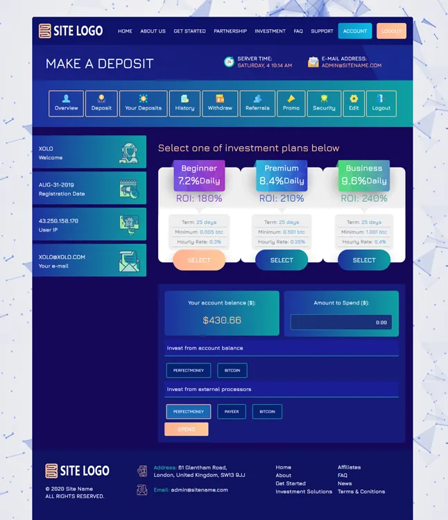 Investment Hyip Template ID - ZHRT169 demo Page 3