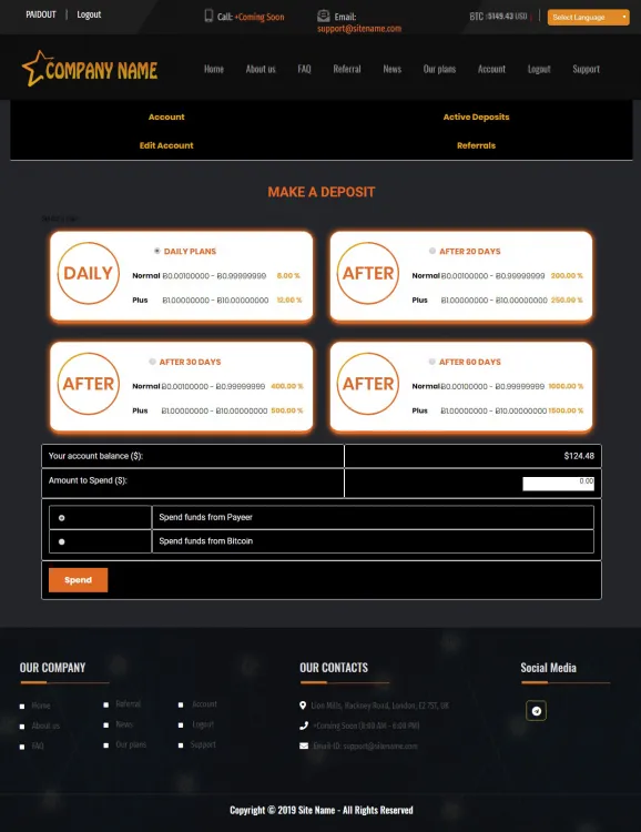Investment Hyip Template ID - ZHRT17 demo Page 3