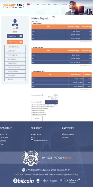 Investment Hyip Template ID - ZHRT171 demo Page 3