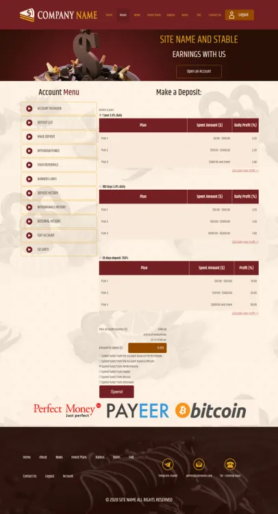 Investment Hyip Template ID - ZHRT175 demo Page 3