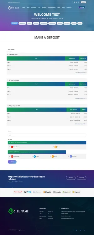 Investment Hyip Template ID - ZHRT176 demo Page 3