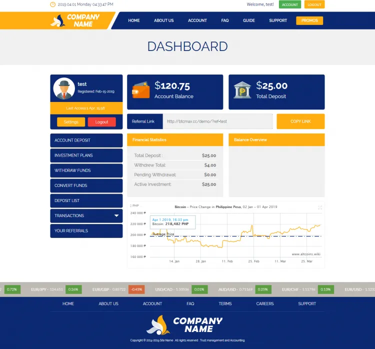 Investment Hyip Template ID - ZHRT18 demo Page 2