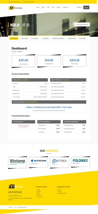 Investment Hyip Template ID - ZHRT182 demo Page 2