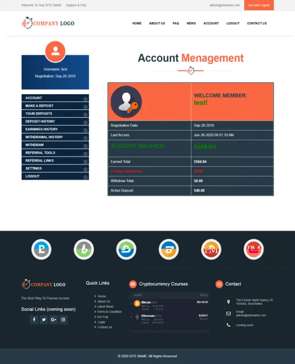 Investment Hyip Template ID - ZHRT185 demo Page 2