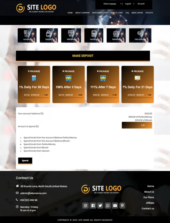 Investment Hyip Template ID - ZHRT186 demo Page 3