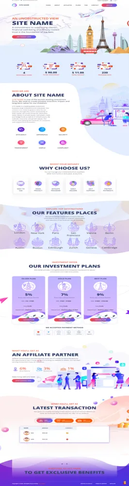 Investment Hyip Template ID - ZHRT187 Preview