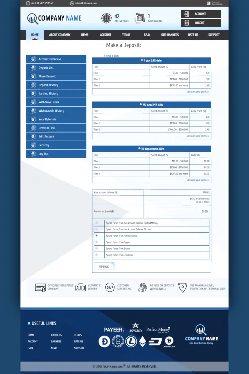 Investment Hyip Template ID - ZHRT19 demo Page 3