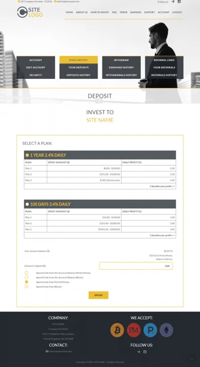 Investment Hyip Template ID - ZHRT191 demo Page 3