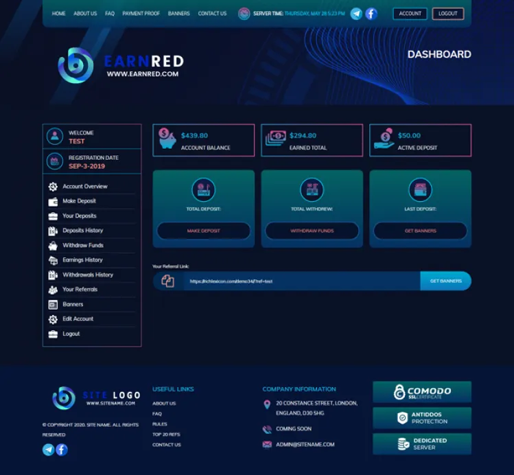 Investment Hyip Template ID - ZHRT193 demo Page 2