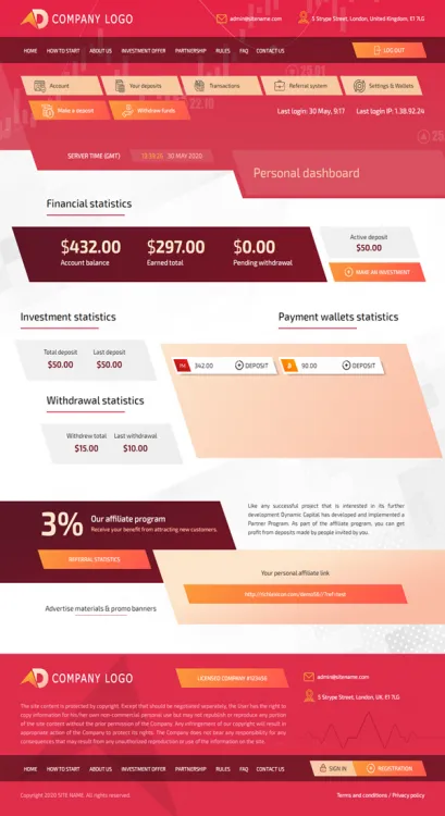 Investment Hyip Template ID - ZHRT194 demo Page 2